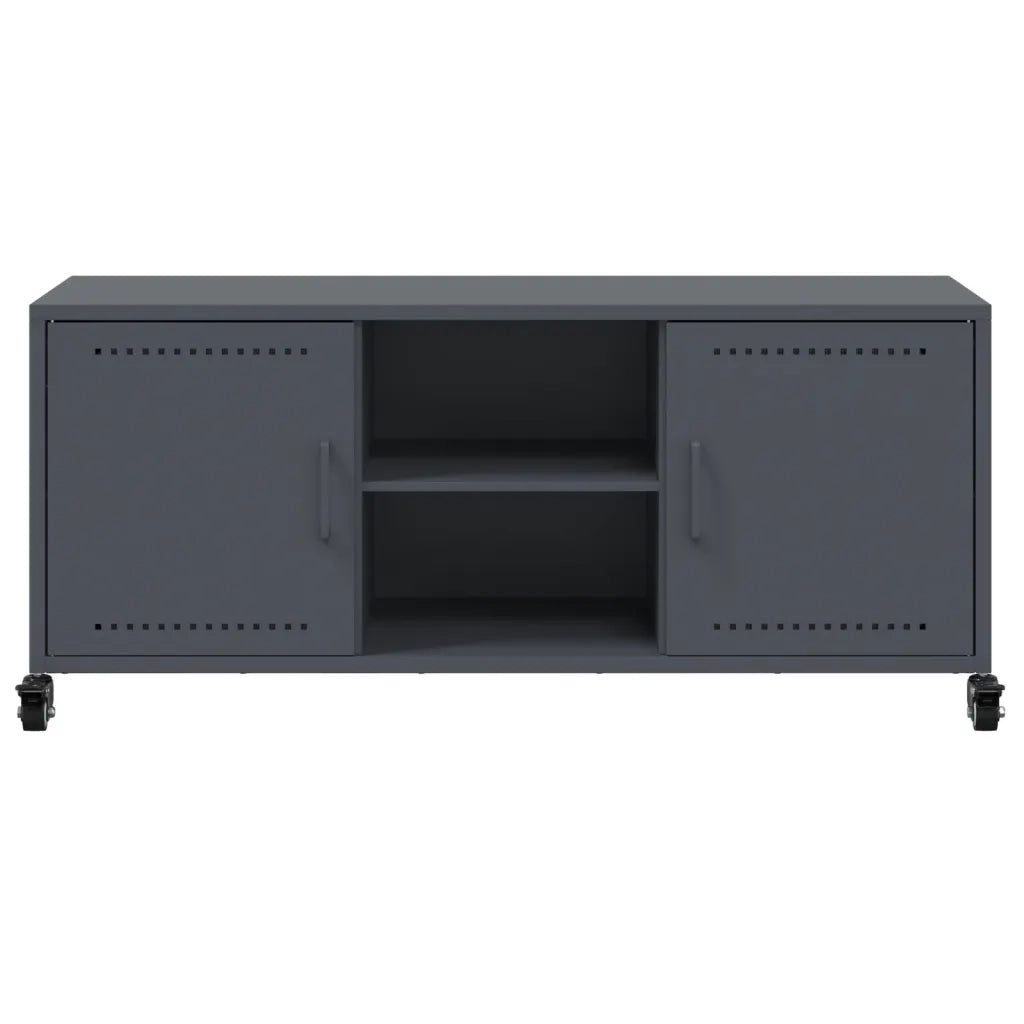 Mobile TV-Credenza TV-Console TV Antracite 100,5x39x43,5 cm Acciaio 552721