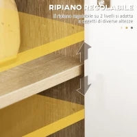 Mobile Cucina per Microonde con 2 Armadietti e Cassetto, 90x30x94cm, in MDF