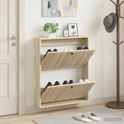 Mobiletto per Scarpe da Muro EDE 71 x 17 x 86 cm Rovere Sonoma 895977