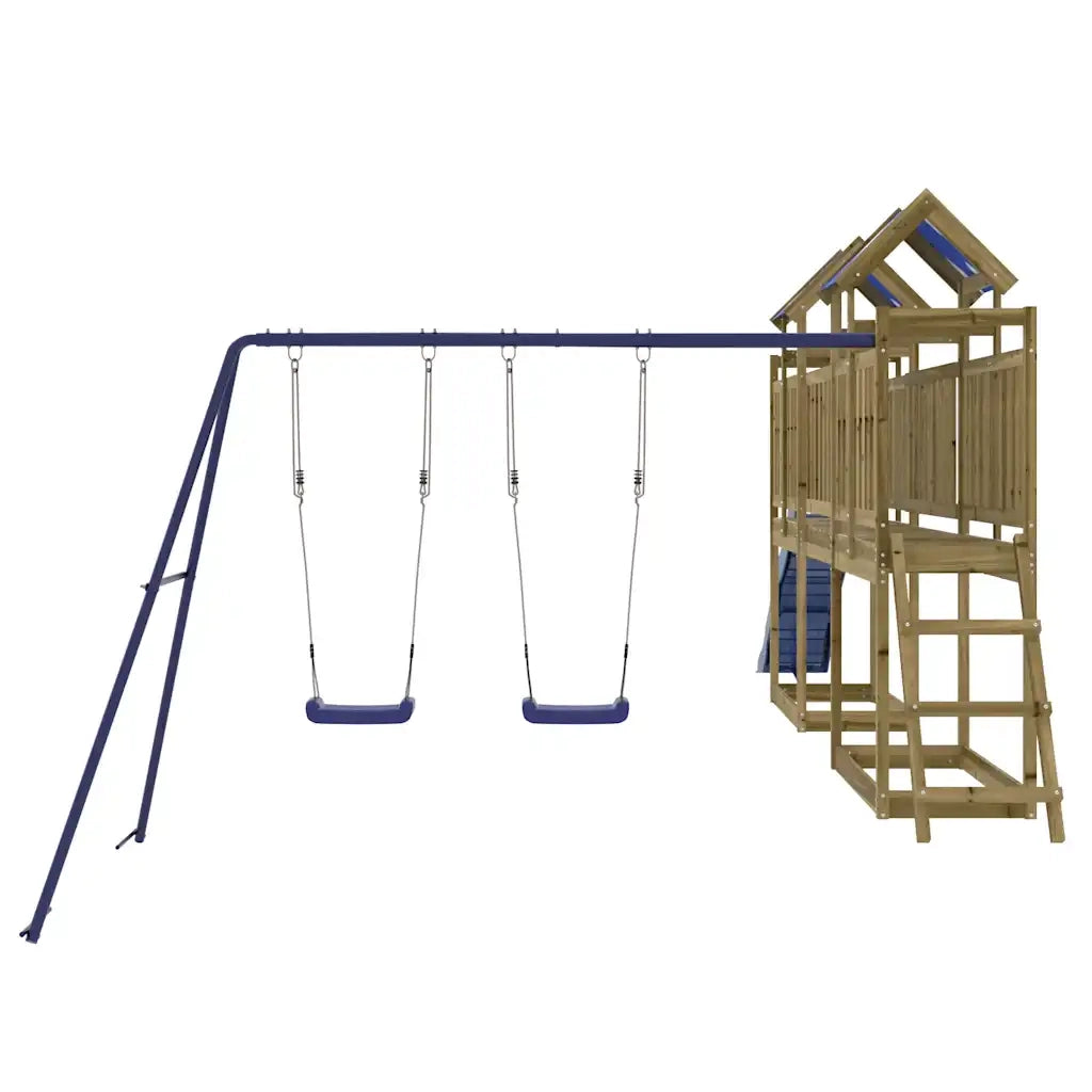 Set da Gioco da Esterno in Legno di Pino Impregnato