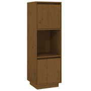 Buffet credenza cassettiera armadio mobile contenitore organizer cucina soggiorno salotto alto 38 x 35 x 117 cm legno di pino massiccio marrone 02_0034754