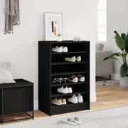 Scarpiera Nera 60x35x92 cm in Truciolato 808946