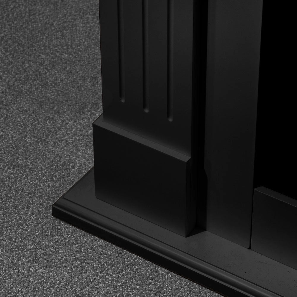 Camino a bioetanolo biocamino da terra Cambridge in legno Nero 110x37x102h