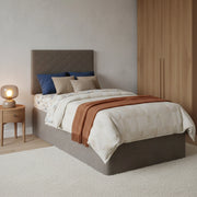 Accu, Letto Singolo Sfoderabile Made in Italy, Grigio Tortora
