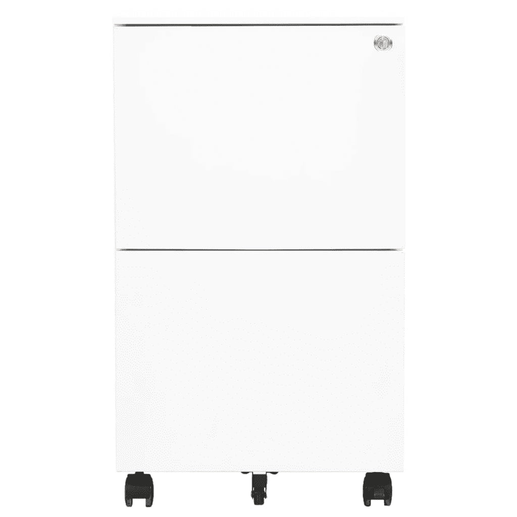 Schedario Mobile Bianco 39x45x67 cm in Acciaio CFW6306947