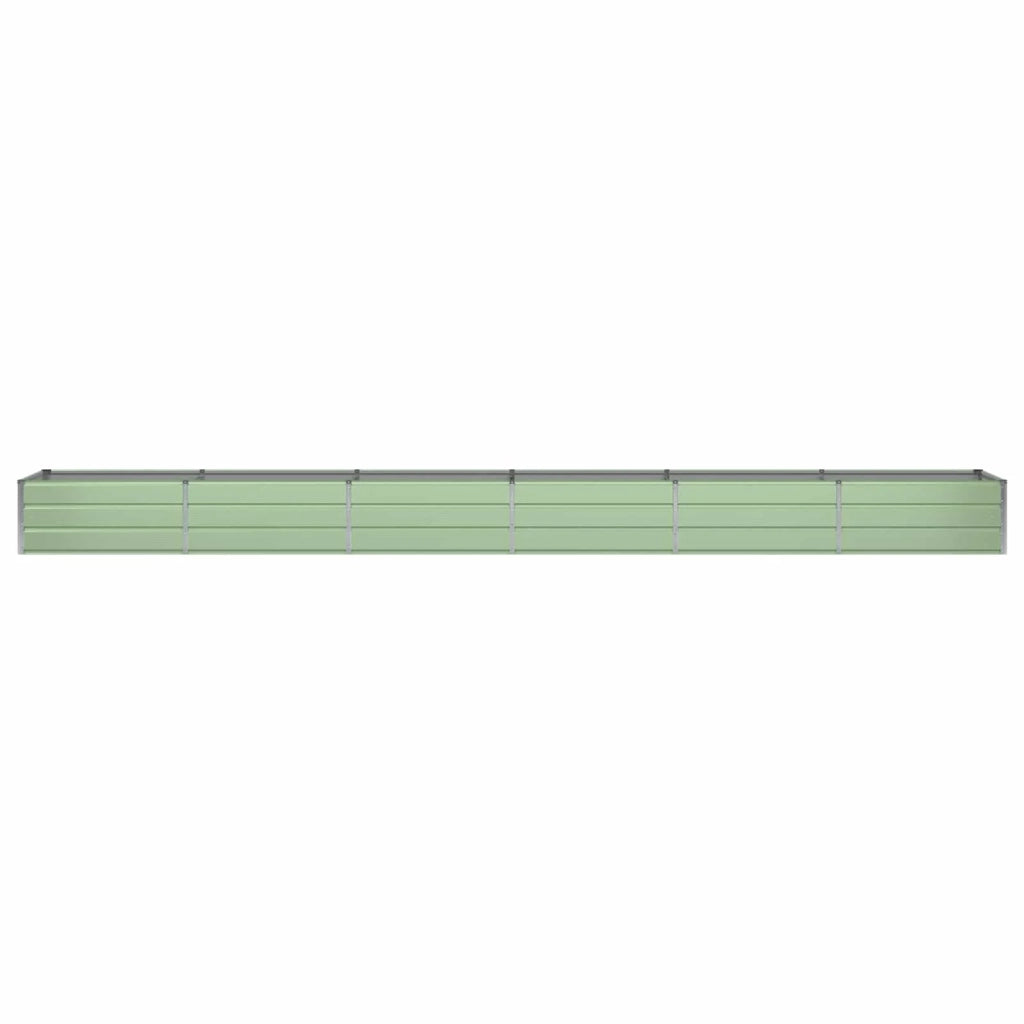 Fioriera moderna 600 x 80 x 45 cm per piante da interno ed esterno design industriale in acciaio verde 02_0059274