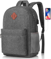 Borsa da Spalla per Uomo e Donna, Borsa da Scuola per Ragazzi e Ragazze, Borsa per Università, Ufficio, Viaggio e Studio, Con Porta USB per Ricarica