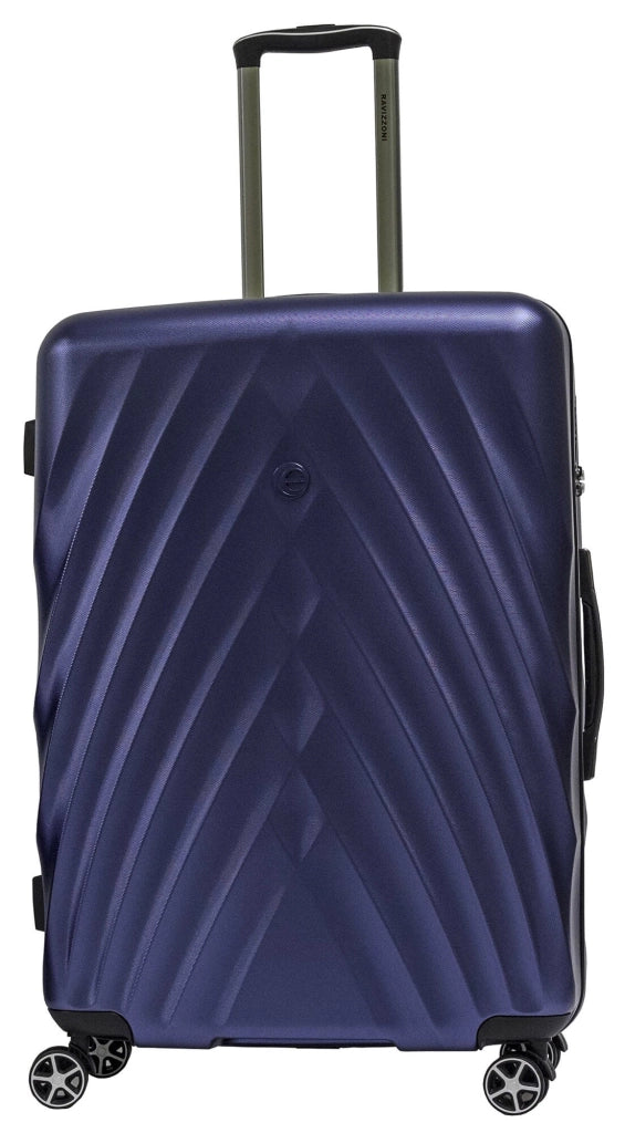 Set 3 Valigie Trolley Rigide in PET 4 Ruote TSA Ravizzoni Diamante Blu