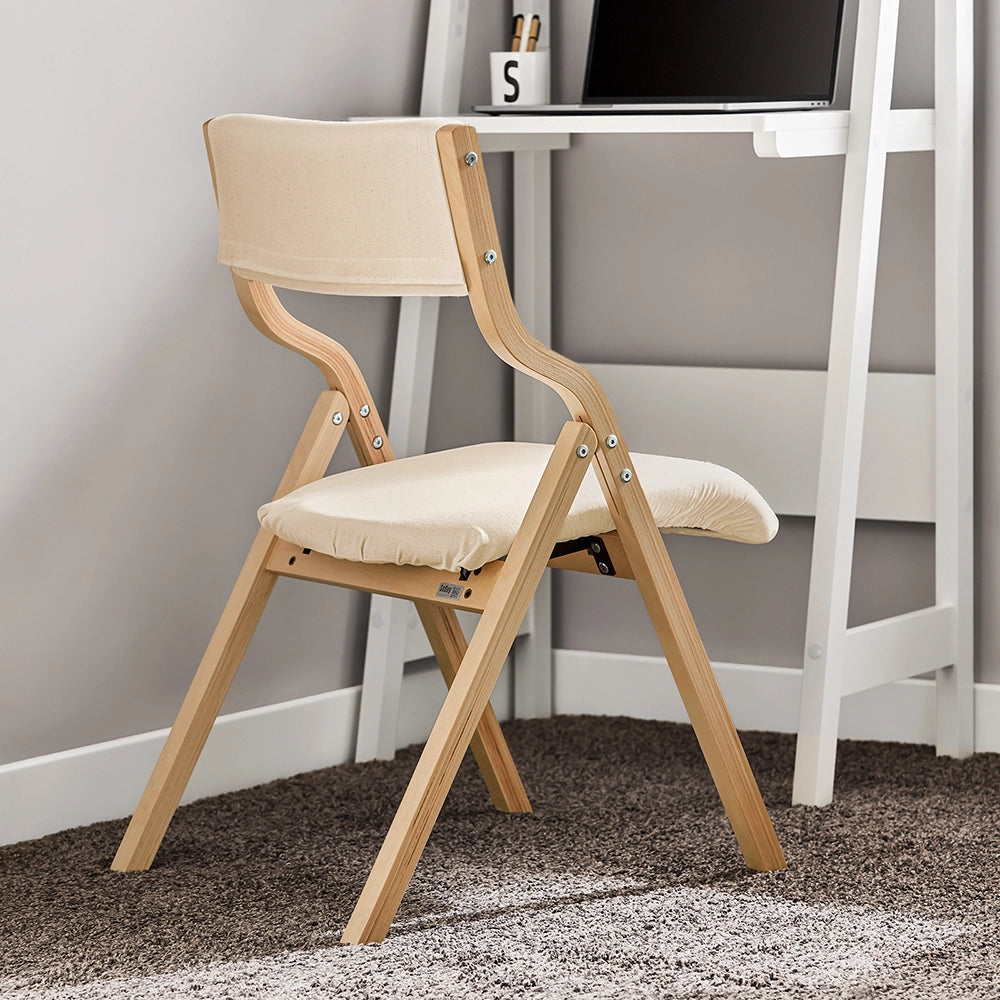 SoBuy FST40-Wx2, Lotto da 2 Sedie Pieghevoli da Pranzo con Seduta e Schienale Imbottiti, Design Elegante e Salvaspazio Sedie Pieghevoli da Interno, Perfette per Cucina, Ufficio ed Esterno, Bianco