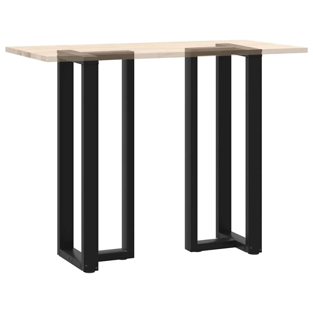 Set di 2 gambe regolabili per tavolo da bar a forma di T 40 x 35 x 110 cm in acciaio nero 02_0057357