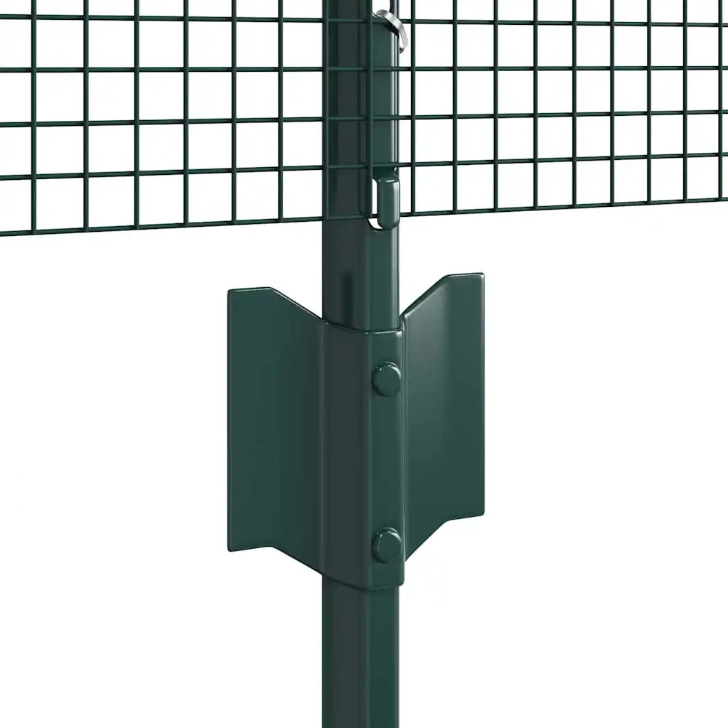 Recinzione con pali. Verde 0.8 x 25 m Acciaio