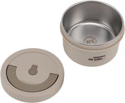 Contenitore a forma di cilindro 600ml in acciaio inox con chiusura ermetica, impermeabile e isolato per cibi da portare, ideale per la conservazione di pasti e pic-nic