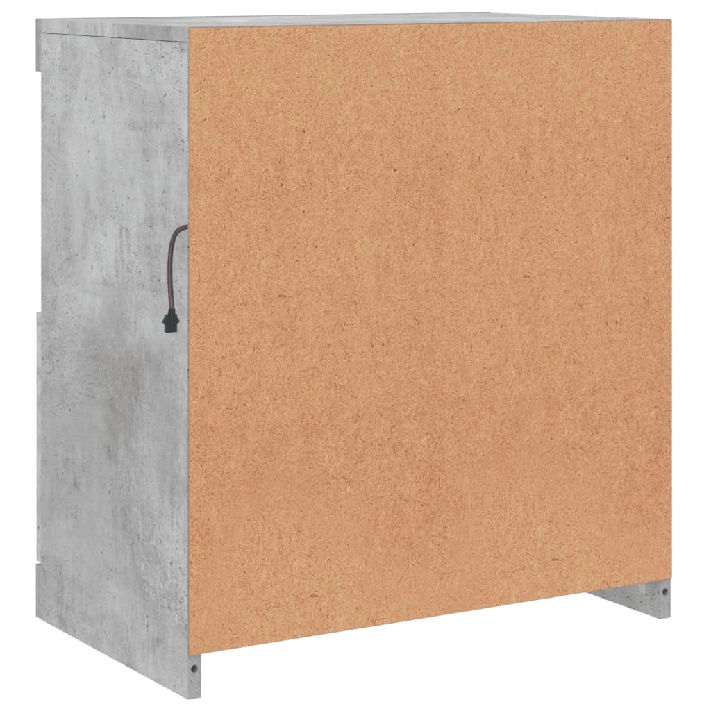 Buffet credenza cassettiera armadio mobile contenitore organizer per cucina soggiorno salotto con luci LED 60 x 37 x 67 cm grigio 02_0030005