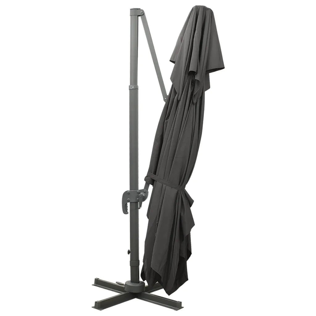 Ombrellone a Sbalzo con Doppia Copertura 400x300 cm Antracite cod mxl 21379