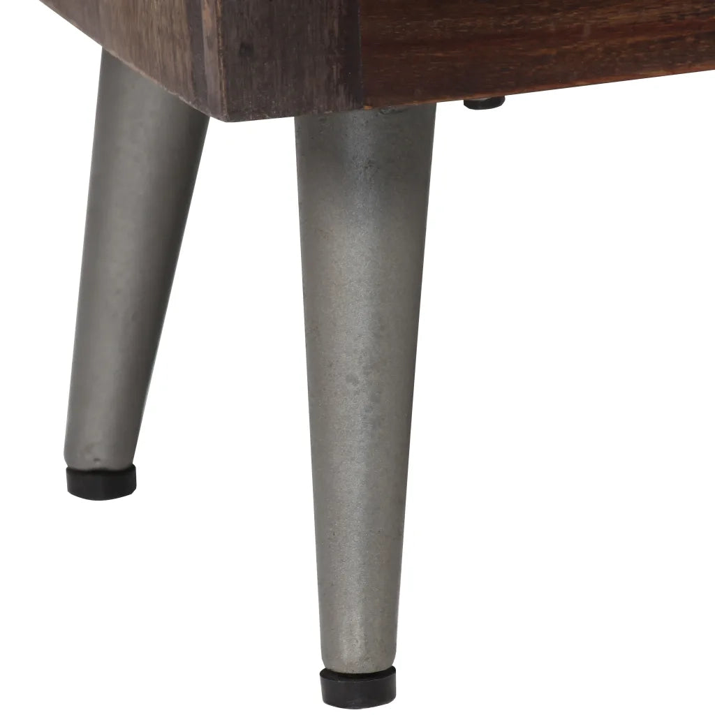 Comodino in Legno Massello di Recupero 40x30x50 cm 245916