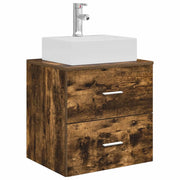 Mobile Lavabo | Armadio Lavabo da Parete Rovere Fumo 49,5 x 41 x 62,5 cm