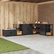 Stoccaggio in cucina con porta Nero 60 x 50 x 92 cm Acciaio