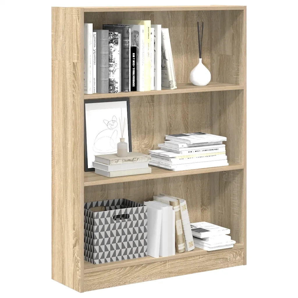 Libreria Rovere Sonoma 80x24x109 cm in Legno Multistrato 857837