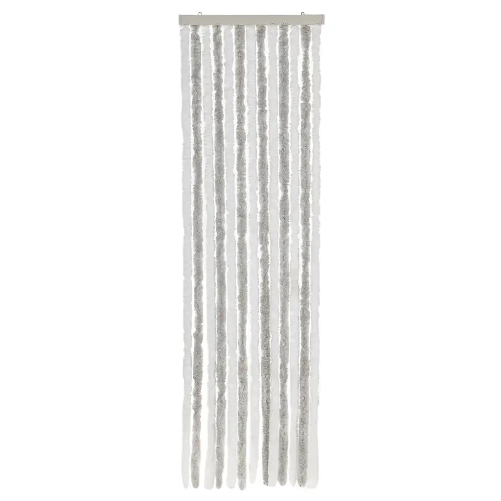 Tenda Antimosche Grigia Chiaro e Bianca 56x200 cm in Ciniglia CFW9613911