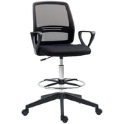 Sedia da Ufficio Ergonomica con Braccioli e Poggiapiedi Regolabile ¨C zephmum ¨C Nera con Rete