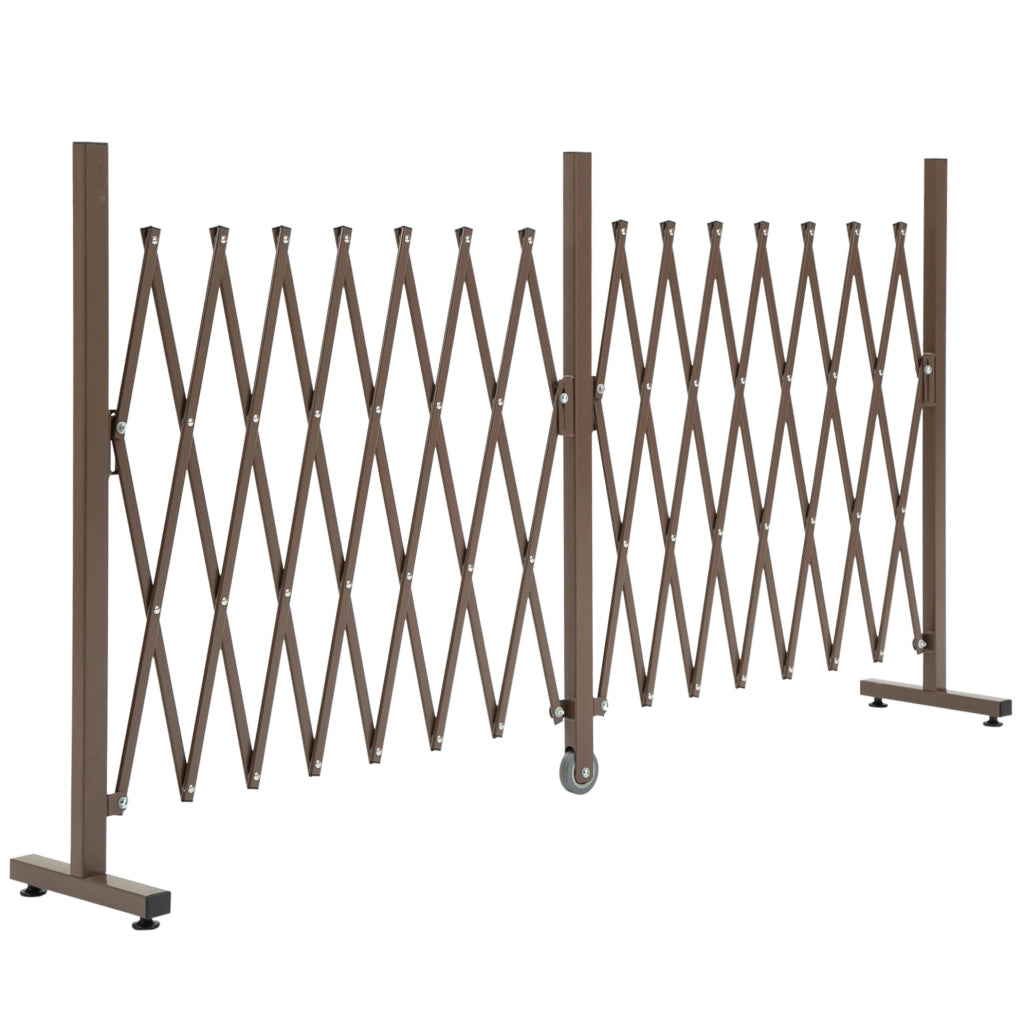 Griglia estensibile divisoria in alluminio marrone scuro H 103;5 cm per giardino; terrazza e balcone