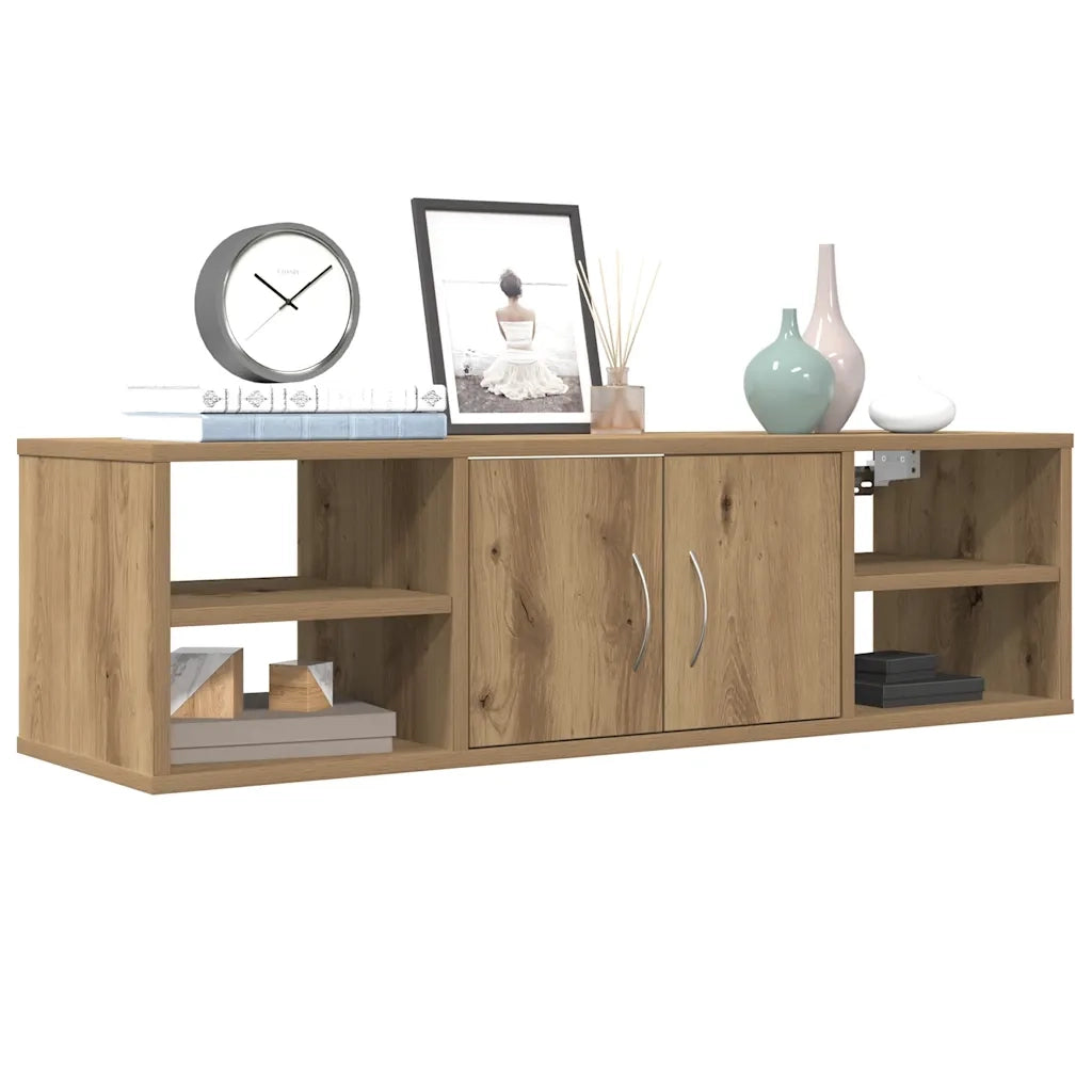 Armadietto a Muro Rovere Artigianale 101x30x29 cm in Truciolato 856489
