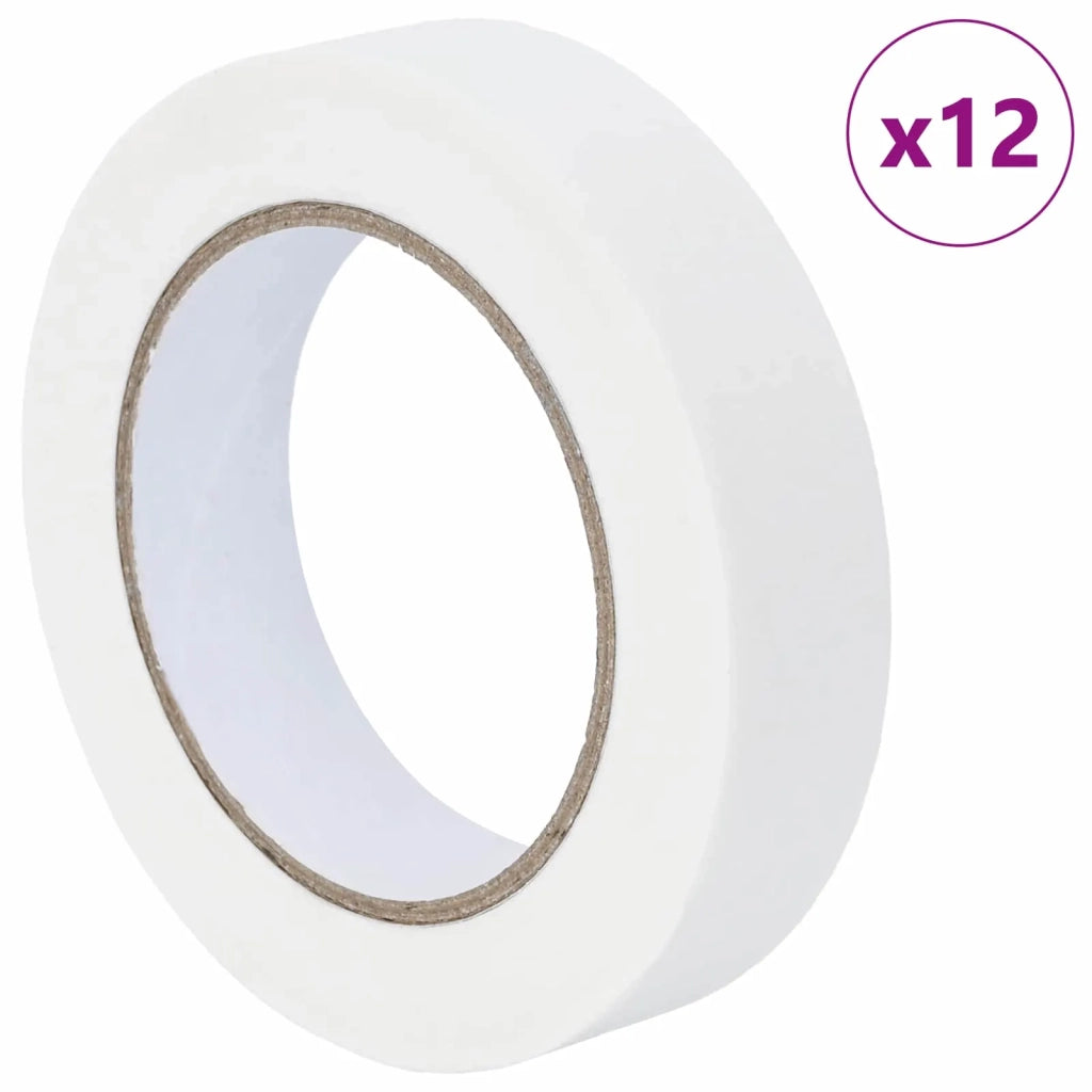 Nastri Adesivi per Pittori 12 pcs Bianco 25mm x 50m Carta 42019656