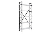 Libreria in legno Elysian - 90 x 33 x 180 cm - Bianco e nero