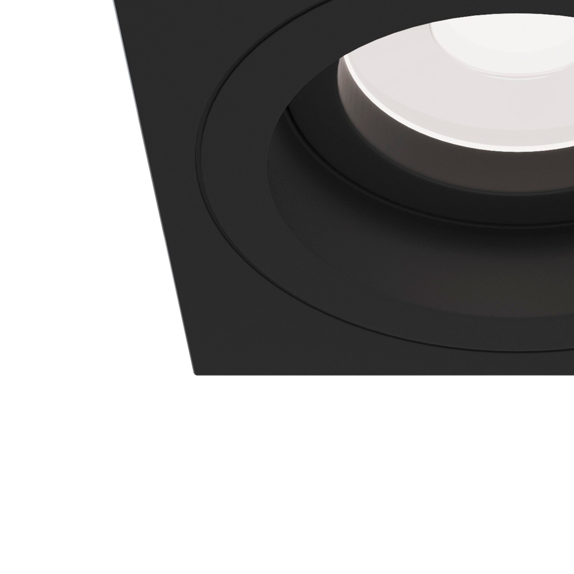 Faretto da incasso Downlight in Alluminio Atom Nero