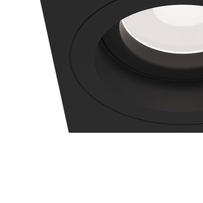 Faretto da incasso Downlight in Alluminio Atom Nero