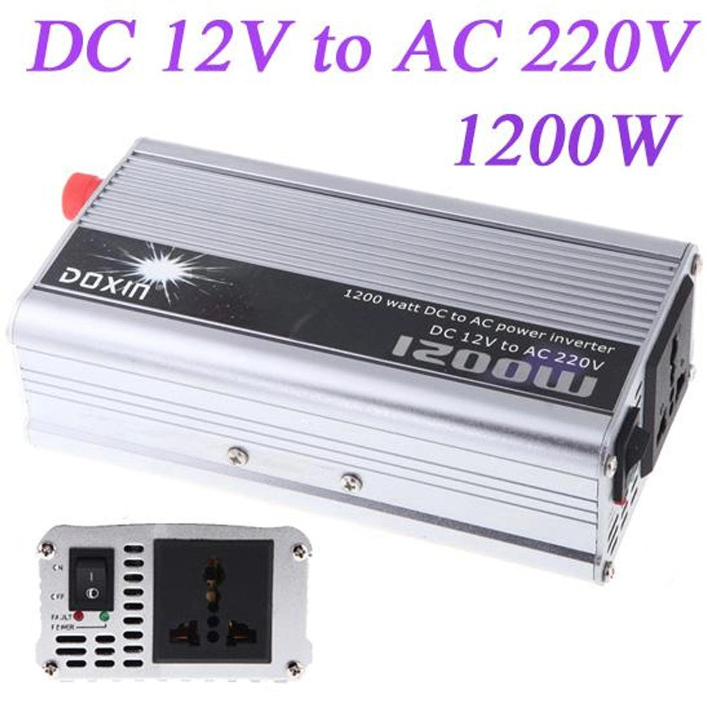Trade Shop - Inverter Potenza 1200 Watt Effettivi Convertitore Da 12v A 220v Trasformatore -