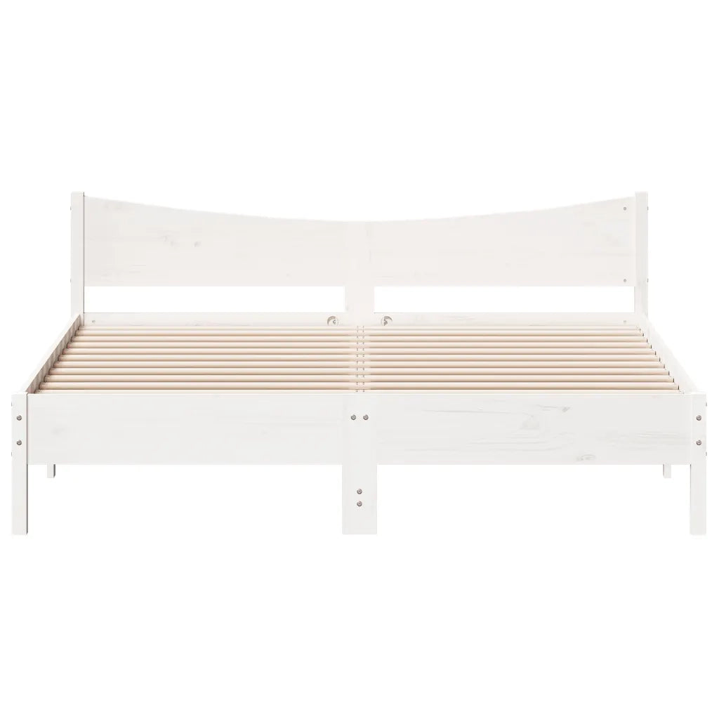 Giroletto senza Materasso Bianco 180x200 cm Legno Massello Pino 3216361
