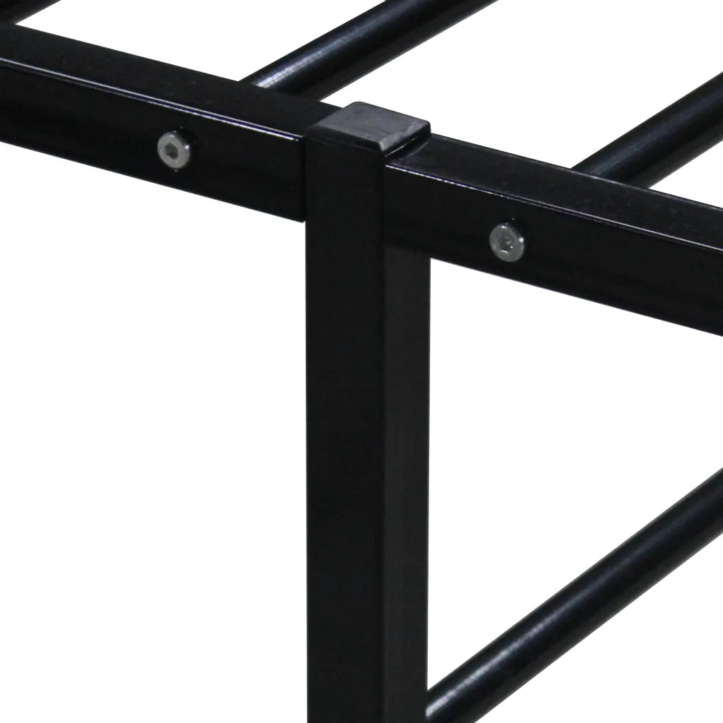Giroletto-Struttura Letto Nero in Metallo 100x200 cm 497001