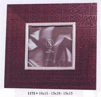No brand Portafoto Argento 925 Bordeaux 13 x 13 cm sestini Cornice Legno e Argento