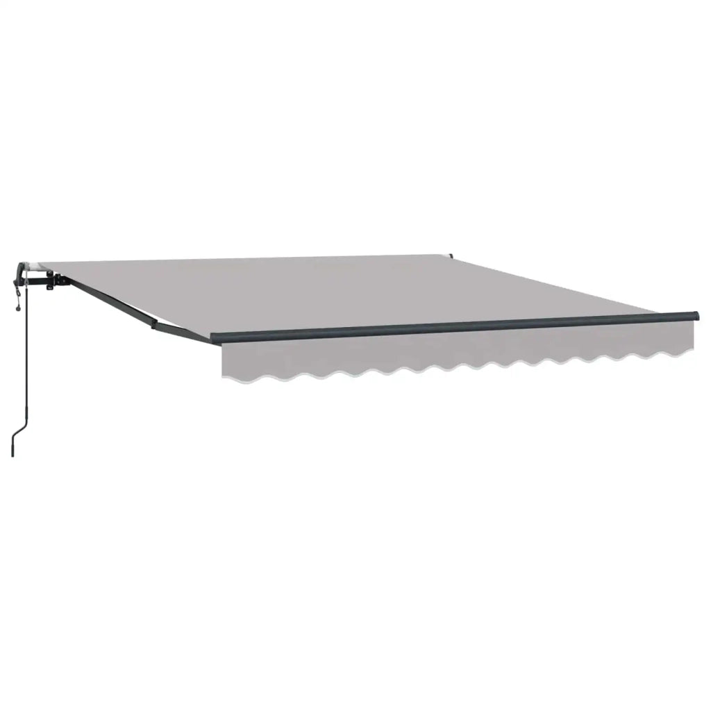 Tenda Retrattile Grigio chiaro 350 x 250 cm Tessuto e Alluminio 3330381