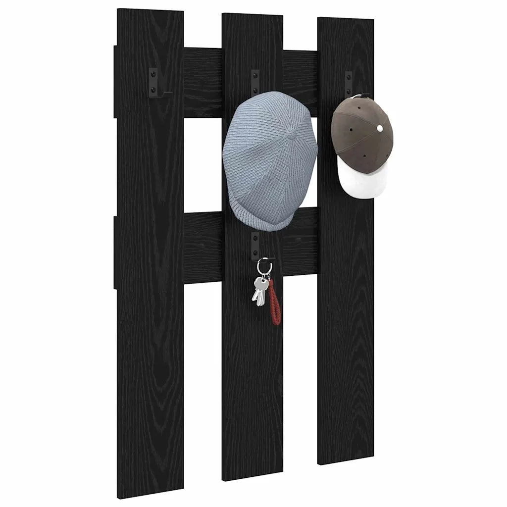 Appendiabiti a muro Rovere Nero 65 x 3 x 100 cm 874500