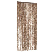 Tenda Antimosche Beige e Marrone Scuro 90x200 cm in Ciniglia CFW9454344