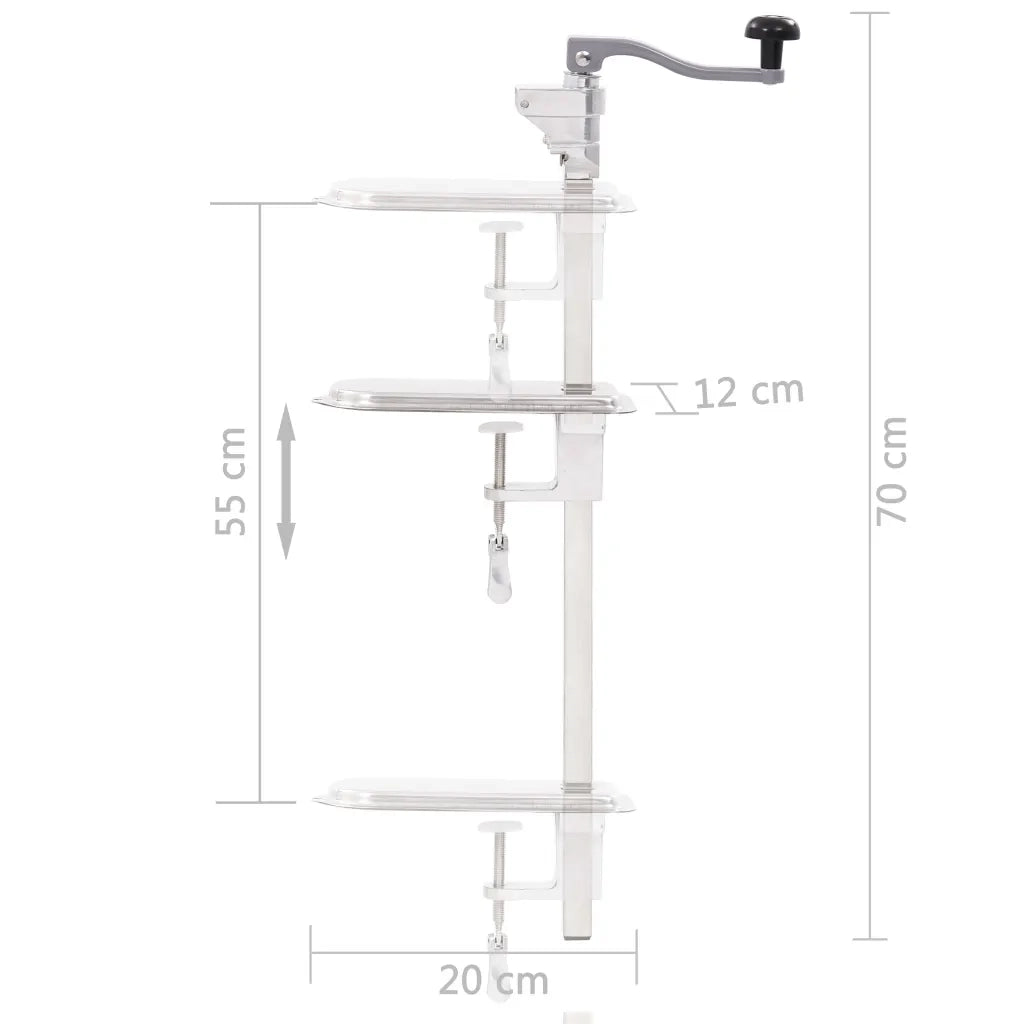 Apriscatole Argento 70 cm Alluminio e Acciaio Inossidabile 50958