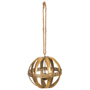 Sfera decorativa in metallo dorato 20x20x23h