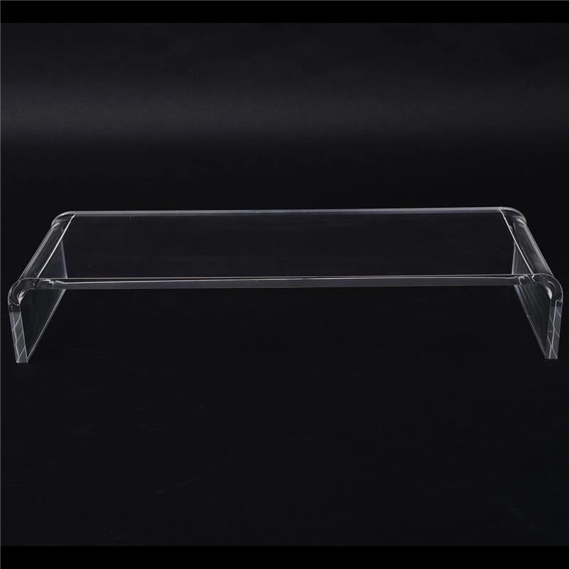SUPPORTO IN VETRO ACRILICO TRASPARENTE PER COMPUTER TV SCHERMI 53 X 19 X 9 CM