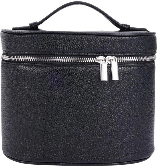 Organizzatore in pelle da viaggio - 20 x 17 x 14 cm - Tas per cosmetici - Compartimenti - Pelle PU resistente