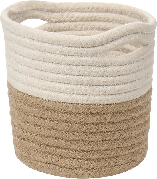 Tessuto di cotone in lana 15x15 cm, vaso per piante, contenitore per piante, vaso intrecciato per piante, contenitore per piante, contenitore per piccole piante, contenitore per piante, decorazione artistica, giocattolo, decorazione per la casa