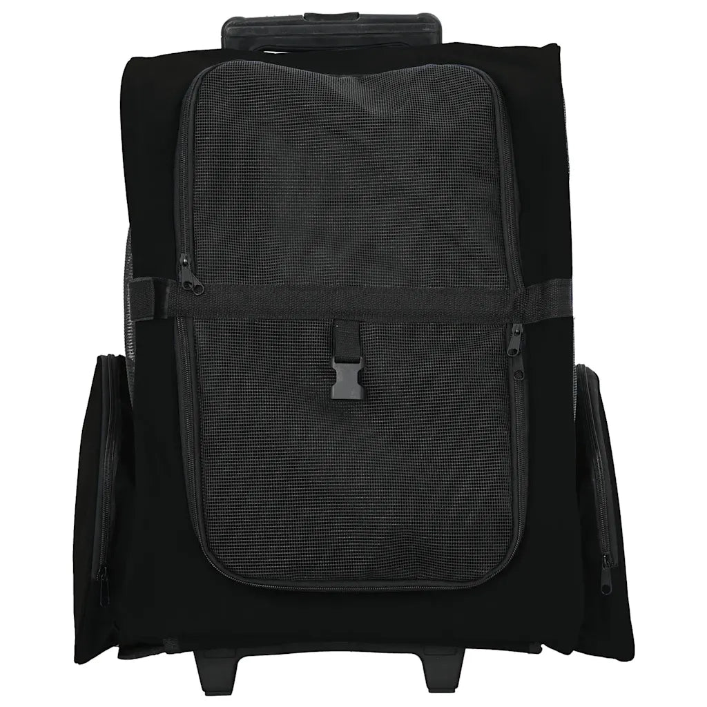 Carrello per Animali 3 in 1 Design Nero 48x32x(57-106) cm Tessuto Oxford 42007372