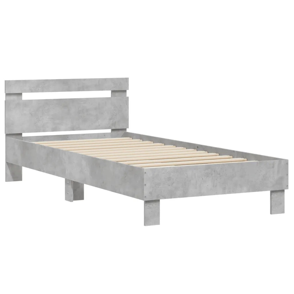 Giroletto Testiera Grigio Cemento 75x190 cm Legno Multistrato 838571