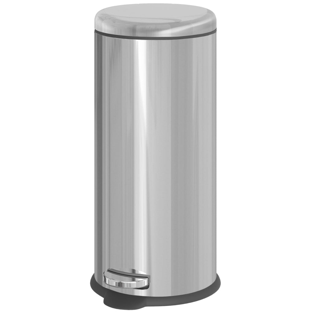 Cestino Pedale ¨C zephmum ¨C Acciaio Inox 30L 29.2x62.9 cm Argento