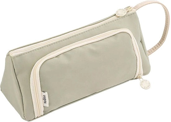 Etui per ragazze e adolescenti, etui per penna, portatile, grande capacità, per scuola, ufficio, ragazze e adolescenti, adulti (verde)