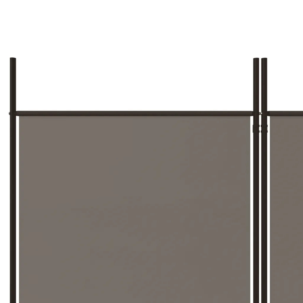 Divisorio a 6 Pannelli Antracite 300x220 cm Tessuto 350256