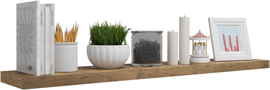Mensola da Parete, Mensola da Muro, Legno MDF, Set di 3, per Cucina, Bagno, Soggiorno, ECC