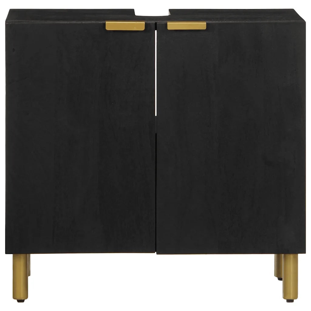 Mobile Lavabo | Armadio Lavabo da Bagno Nero 62x33x58 cm in Legno Multistrato