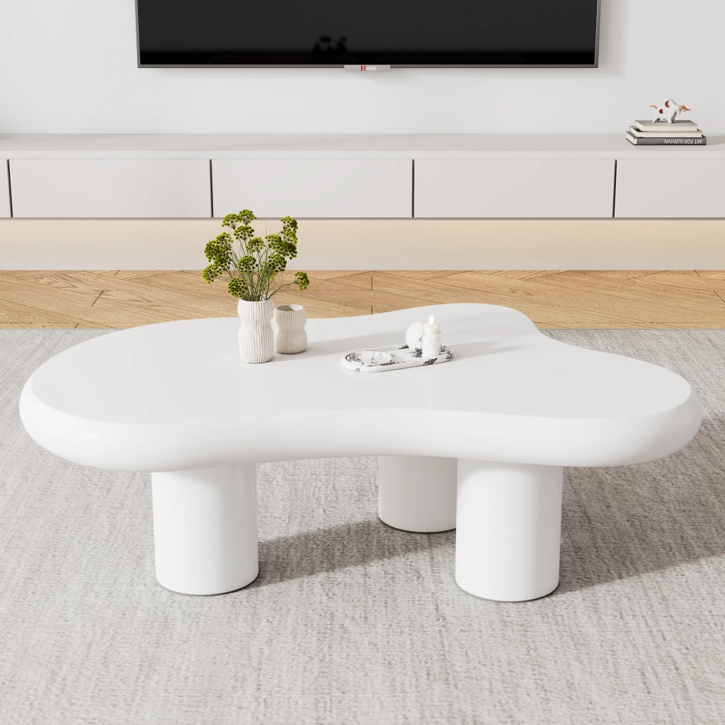 TAVOLINO DA SALOTTO Nuvola 97x67x32 cm MDF Bianco
